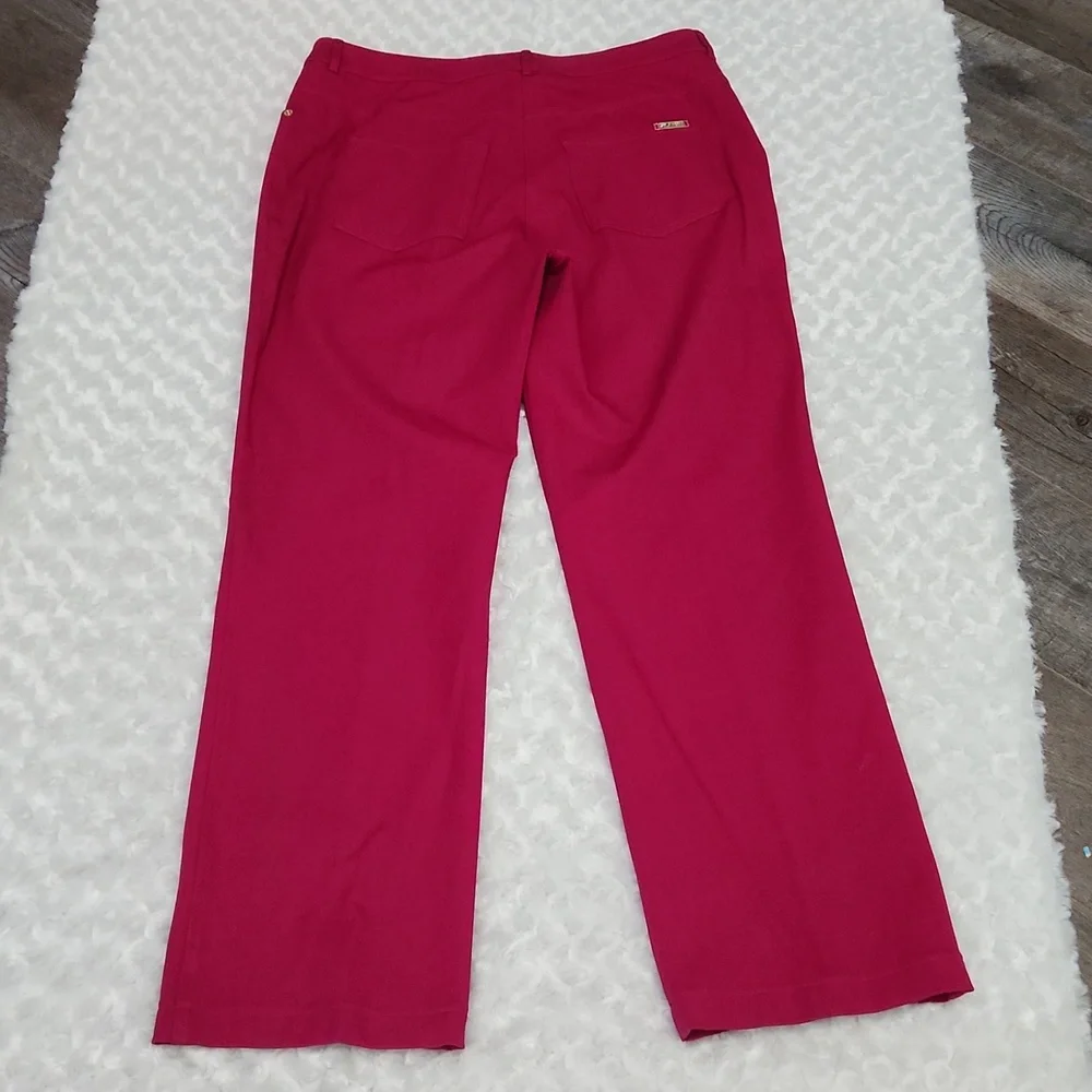 St. John Yellow Label Red Heavyweight Twill Pant Size 12 - Picture 9 of 9